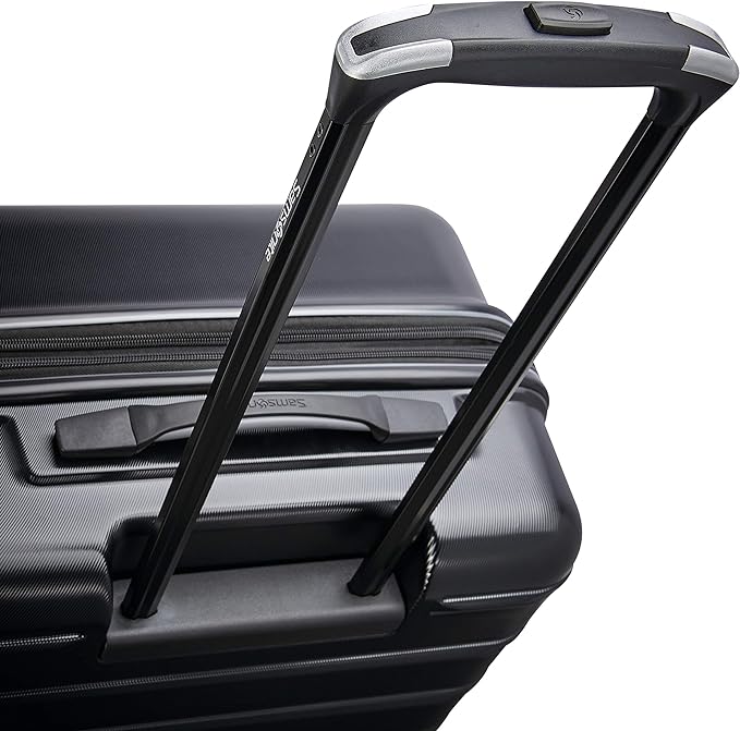 Samsonite Omni 2-2 Piece 19/28 Hardside Luggage with 360° Spinner Wheels - Scratch Resistant Hardshell - TSA, Airline-Approved - Expandable Polycarbonate Lightweight - Midnight Black