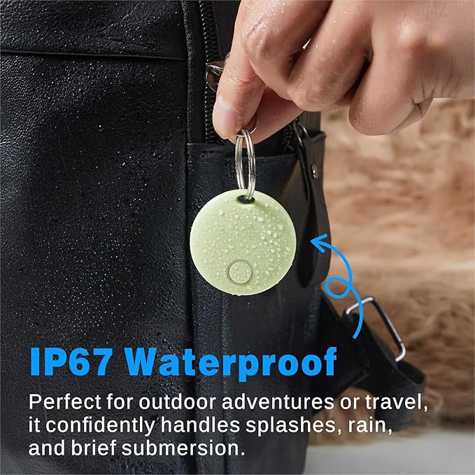 Air Tracker, Smart Bluetooth Tracker Works with Apple Find My (iOS Only), Item Finder Locator for Keys, Luggage, Backpack, IP67 Waterproof, Green