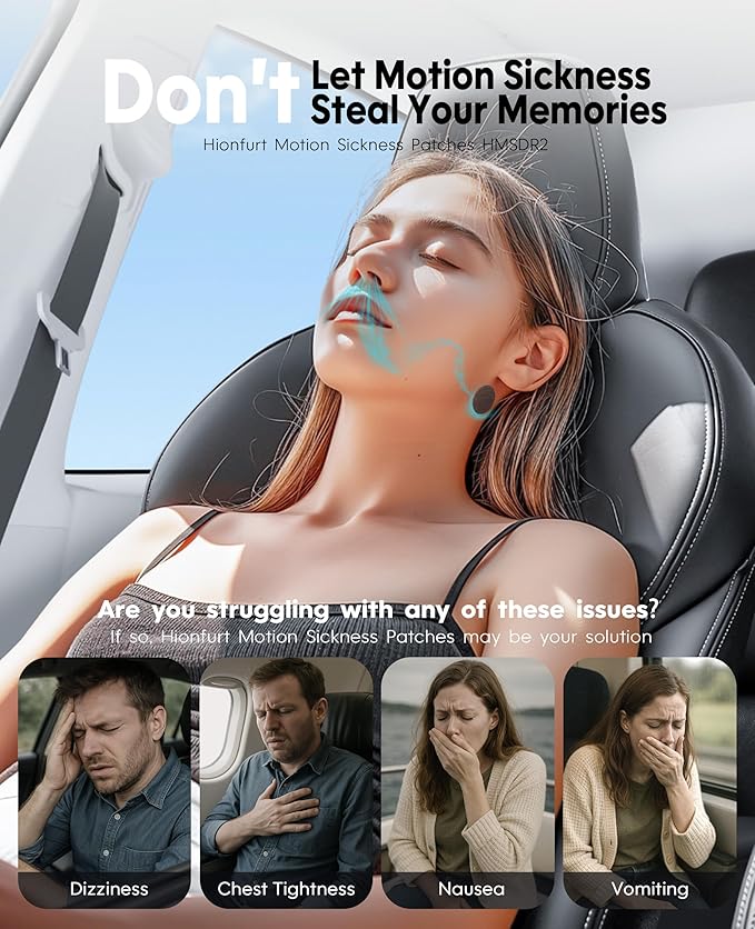 HMSDR2 48ct Motion Sickness Patches with Plant Essence – Lavender – Sea Sickness Patches for Cruise, Car, Airplane – Non-Drowsy, 72H Lasting