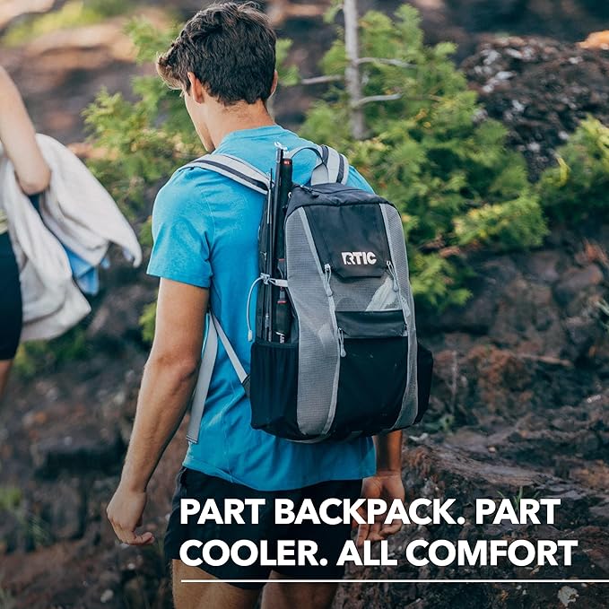 RTIC Chillout 24 Can Backpack Cooler Insulated Portable Soft Cooler Bag for Lunch, Beach, Drink, Beverage, Travel, Camping, Picnic, Car, Hiking