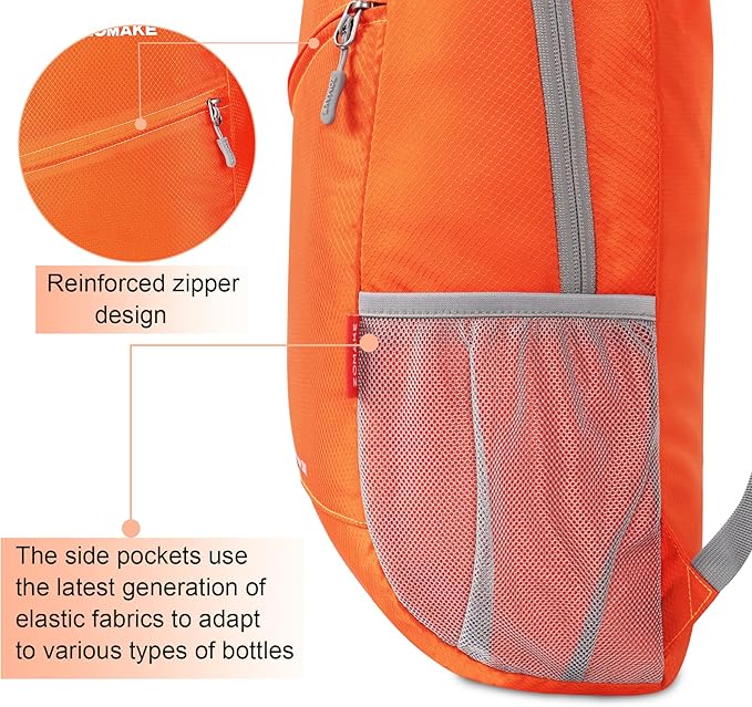 ZOMAKE Lightweight Packable Backpack 20L, Foldable Backpacks Small Daypack for Hiking Water Resistant Day Bag for Travel