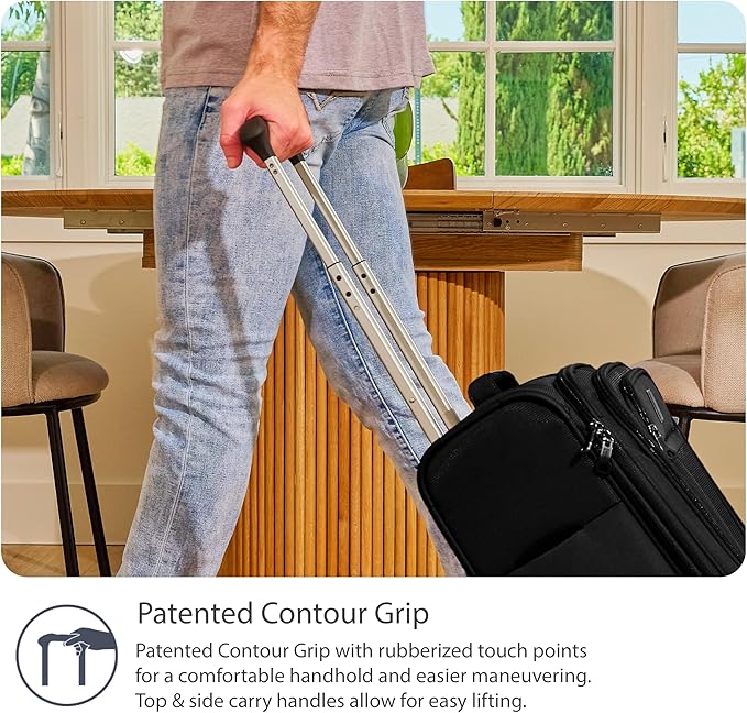 Travelpro Tourlite Softside 29-Inch, Large Checked Expandable Luggage with 4 Spinner Wheels, Lightweight Suitcase, Black