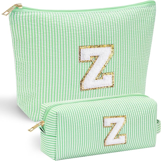 YOOLIFE Birthday Gifts for Women Girls - Personalized Initial Cute Makeup Bags Cosmetic Bag Make Up Bag Toiletry Pouch Gift for Women Her Friend Mom Teacher Sister Teenager Female Bridesmaids Z