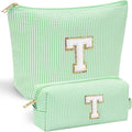 YOOLIFE Initial Makeup Bag for Girls - Skin Care for Teens 10-12 | Christmas & Birthday Gifts for Girls 3-13 | Trendy Stuff
