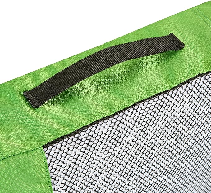 Amazon Basics Medium Packing Cubes for Travel, Packing Organizers, 4-Piece-Set With Double Zipper Pulls and Mesh Top Panel, 100% Durable Polyester, Green, 13.8"L x 9.8"W x 3"H