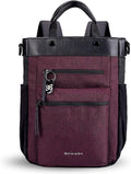 Sherpani Soleil, Anti Theft Convertible Backpack, 3 in 1 Tote Bag, Crossbody Bag, Cross Body Purse, 18L Travel Backpack, Travel Gifts for Women, RFID Protection, Fits 13” Laptop (Merlot Lite)