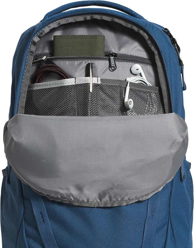THE NORTH FACE Vault Everyday Laptop Backpack | Commuter Travel Bag with Water-Repellent Finish, Spacious Main Compartment, Shady Blue/TNF White-NPF, One Size
