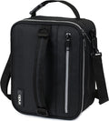 opux Insulated Lunch Box for Men Women Adult, Compact Lunch Bag for Kids Boy Girl Teen, Soft Lunch Cooler Bag for Work School, Leakproof Lunchbox Lunch Pail with Clip-on Buckle, Black