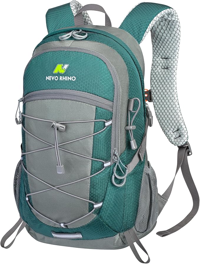 N NEVO RHINO Hiking Backpack 20L Water Resistant Outdoor Day Pack,Lightweight Travel Small Backpack for Men Women