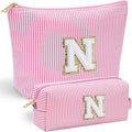 YOOLIFE Cute Makeup Bag for Women - Personalized Women Gifts Pink Makeup Pouch for Girlfriend Bridesmaid Wife | Cosmetic Travel Toiletry Bag for Her Mom | Birthday Gift Idea for Friend Female Sister N