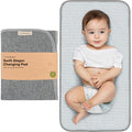 KeaBabies Portable Diaper Changing Pad, Easy Wipe Clean - Foldable Waterproof Baby Changing Mat for Diaper Bag, Compact, Lightweight,25x13 Baby Changer Travel Essential,Machine Washable(Classic Gray)