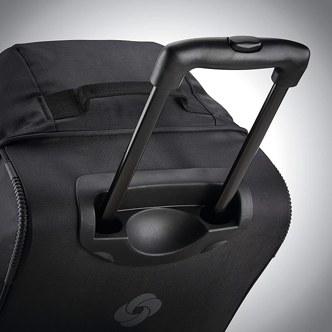 Samsonite Andante 2 Wheeled Duffel Bag – 22-Inch Durable Rolling Luggage with Inline Skate Wheels, Push-Button Handle & Spacious Compartments – Travel-Friendly and Lightweight - All Black