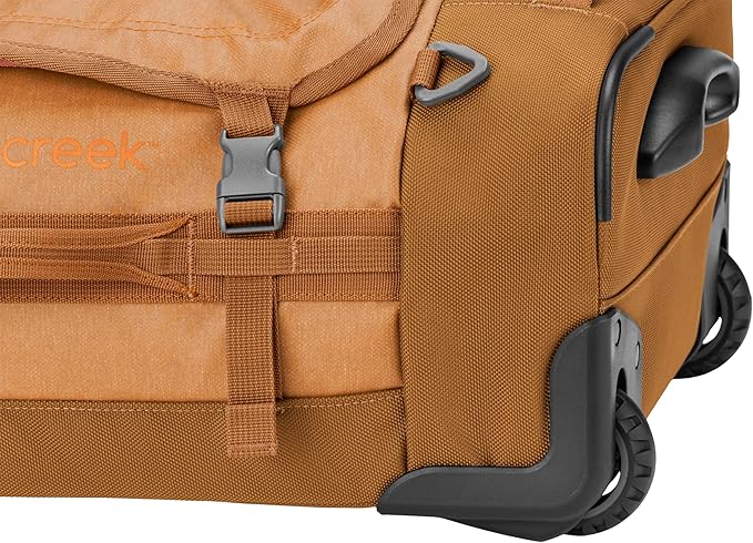 Eagle Creek Cargo Hauler XT Wheeled Duffel - Wheeled Backpack Duffel - Deployable Backpack Straps - Lockable U-Lid & Easy Access Compartment - Iron Orange
