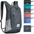 Lightweight 10L Foldable Travel Backpack - Packable Camping & Hiking Daypack for Women & Men (Dark Grey)