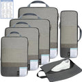 BAGAIL 6 Set/4 Set Lightweight Compression Packing Cubes for Travel, Anti-Tearing Expandable Organizer Bags for Suitcase