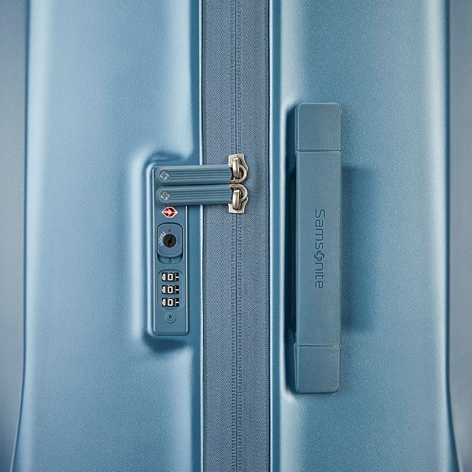 Samsonite UpLIFT Large Checked Hardside Luggage with Spinner Wheels - Airline-Approved, TSA Lock, Adjustable Handle System - Polycarbonate Hard Suitcase for Ultra Lightweight Travel - Elemental Blue
